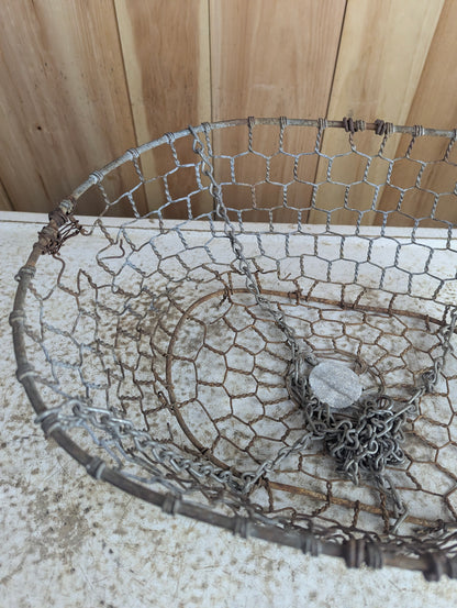 Rustic Farmhouse Hanging Wire Basket
