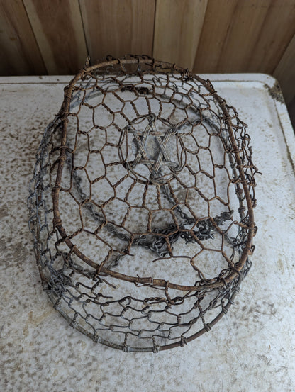 Rustic Farmhouse Hanging Wire Basket