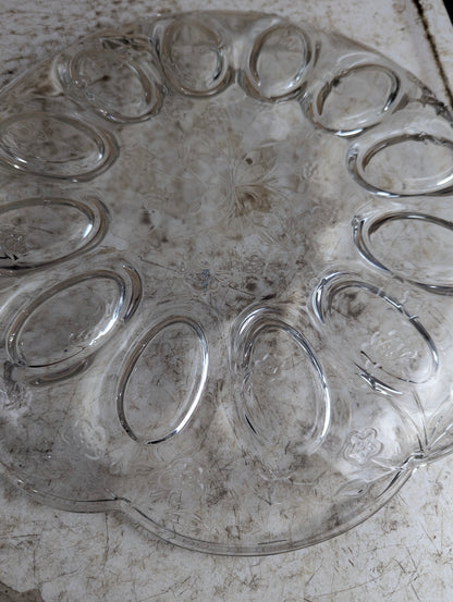 Vintage Anchor Hocking Savannah 12" Deviled Egg Plate