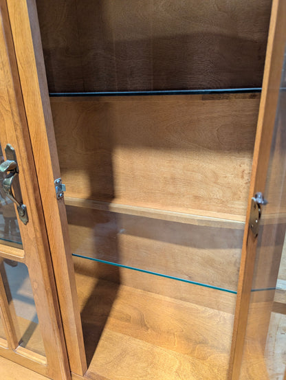 Solid Maple Buffet & Hutch with Table & 6 Chairs Set