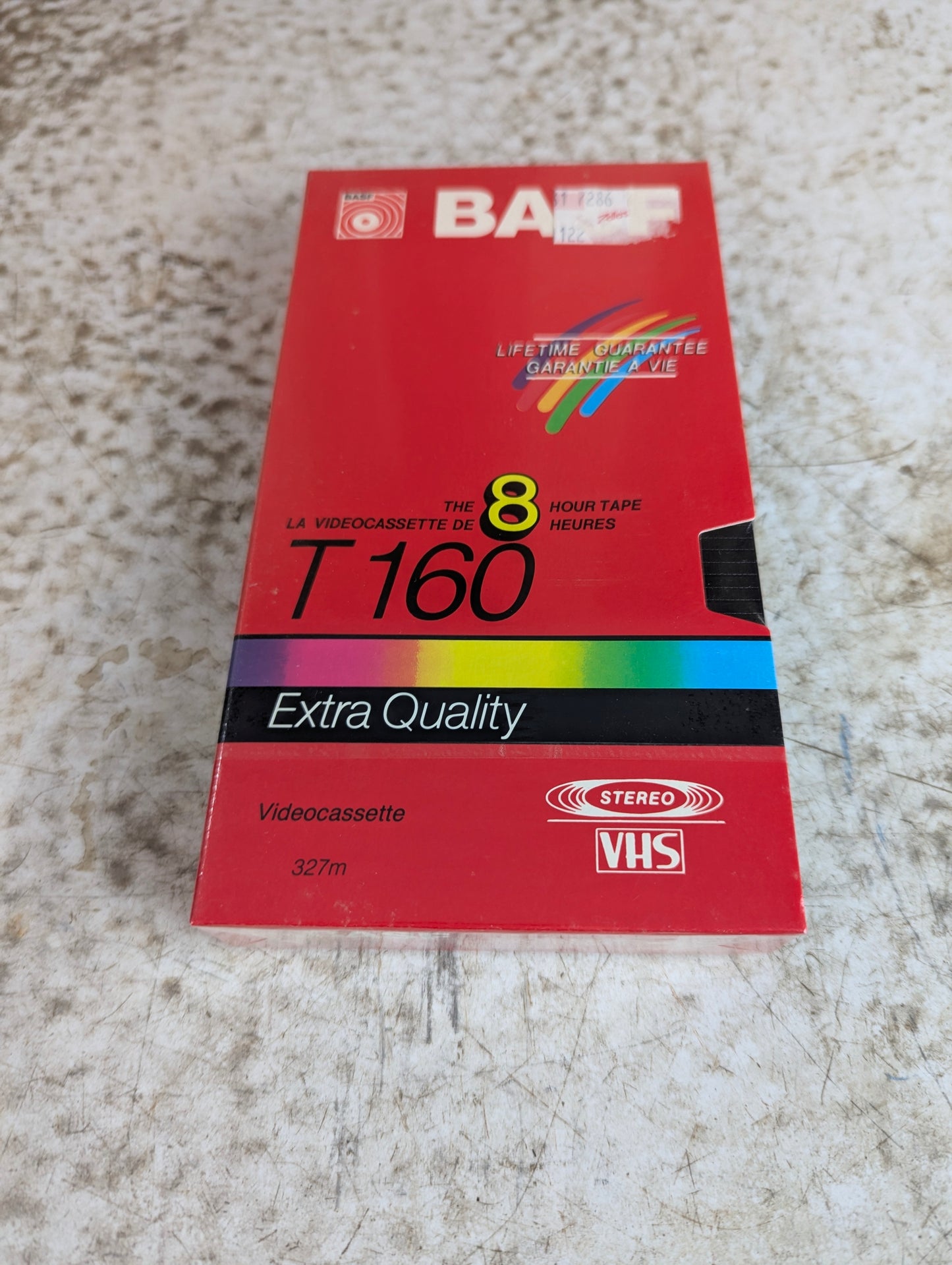 Sealed BASF T-160 blank VHS Video Cassette - New Old Stock