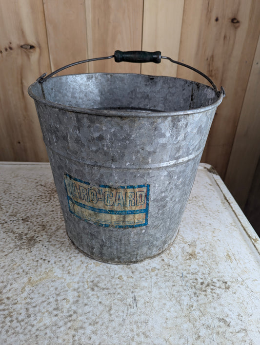 Vintage Yard Gard 13-Qt Galvanized Pail