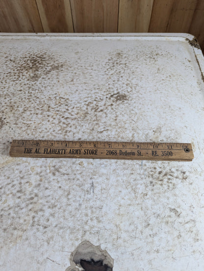 Vintage Folding 'Al Flaherty Army Store' Toronto Yard Stick