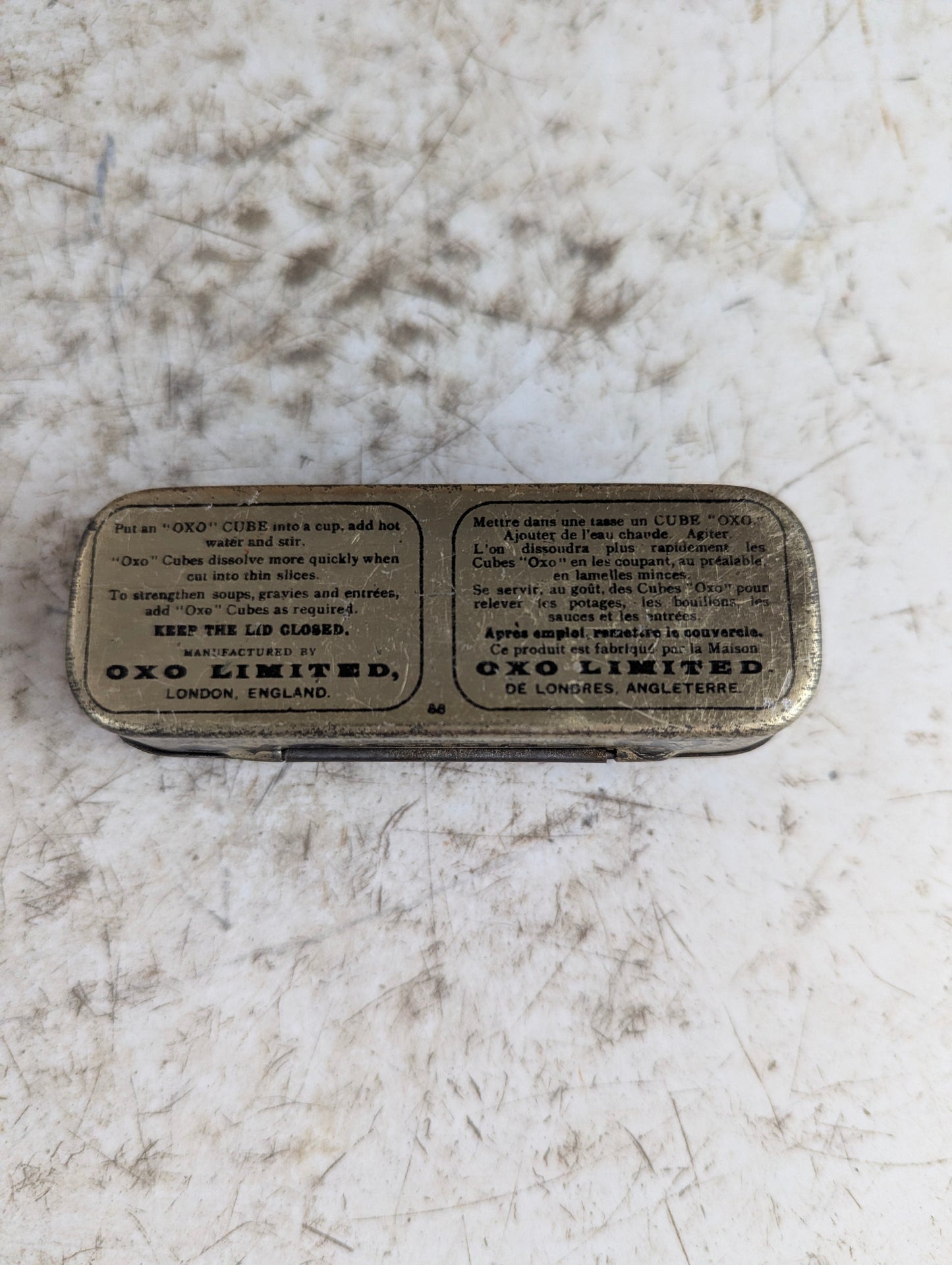 Vintage OXO Cubes Tin