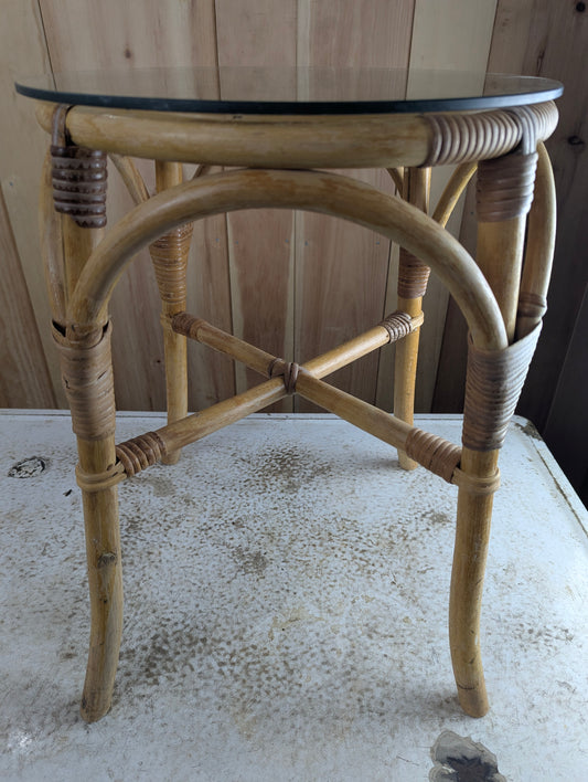 Rattan Serving Table Stool