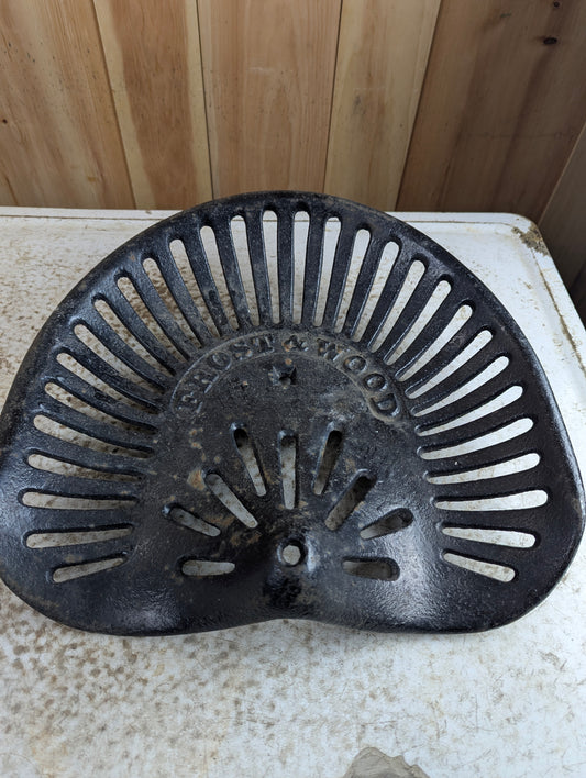 Antique Cast Iron Frost and Wood Tractor Seat