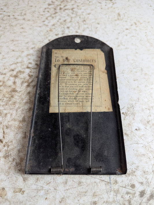 Antique Barr Register Metal Receipt Spike Holder