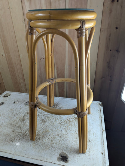 Rattan Bar Stool Serving Tray