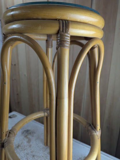 Rattan Bar Stool Serving Tray