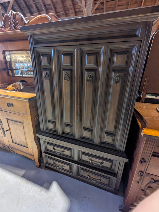 Vintage Mediterranean Style Cedar Lined Armoire