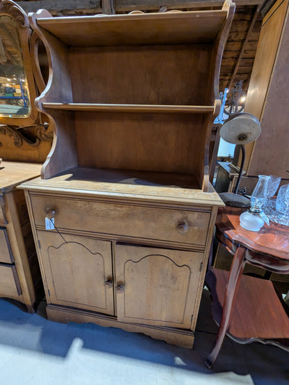 Vintage Maple Open Shelf Hutch