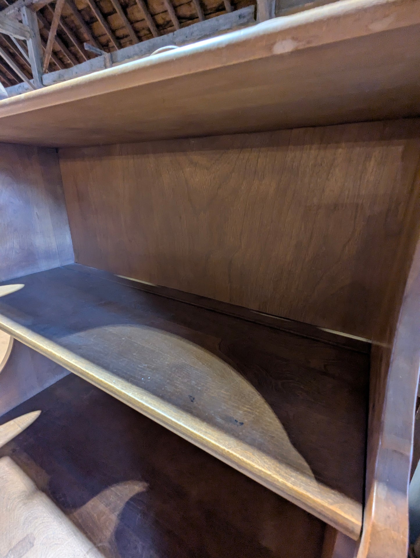 Vintage Maple Open Shelf Hutch