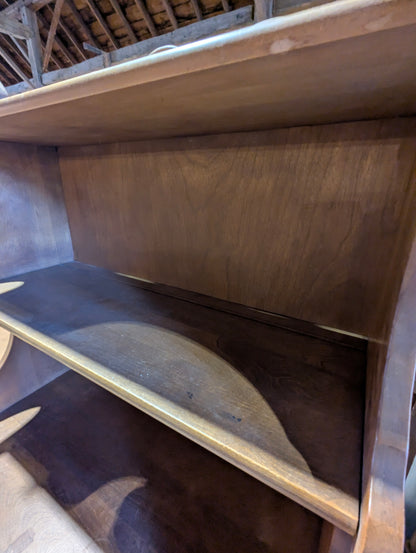Vintage Maple Open Shelf Hutch