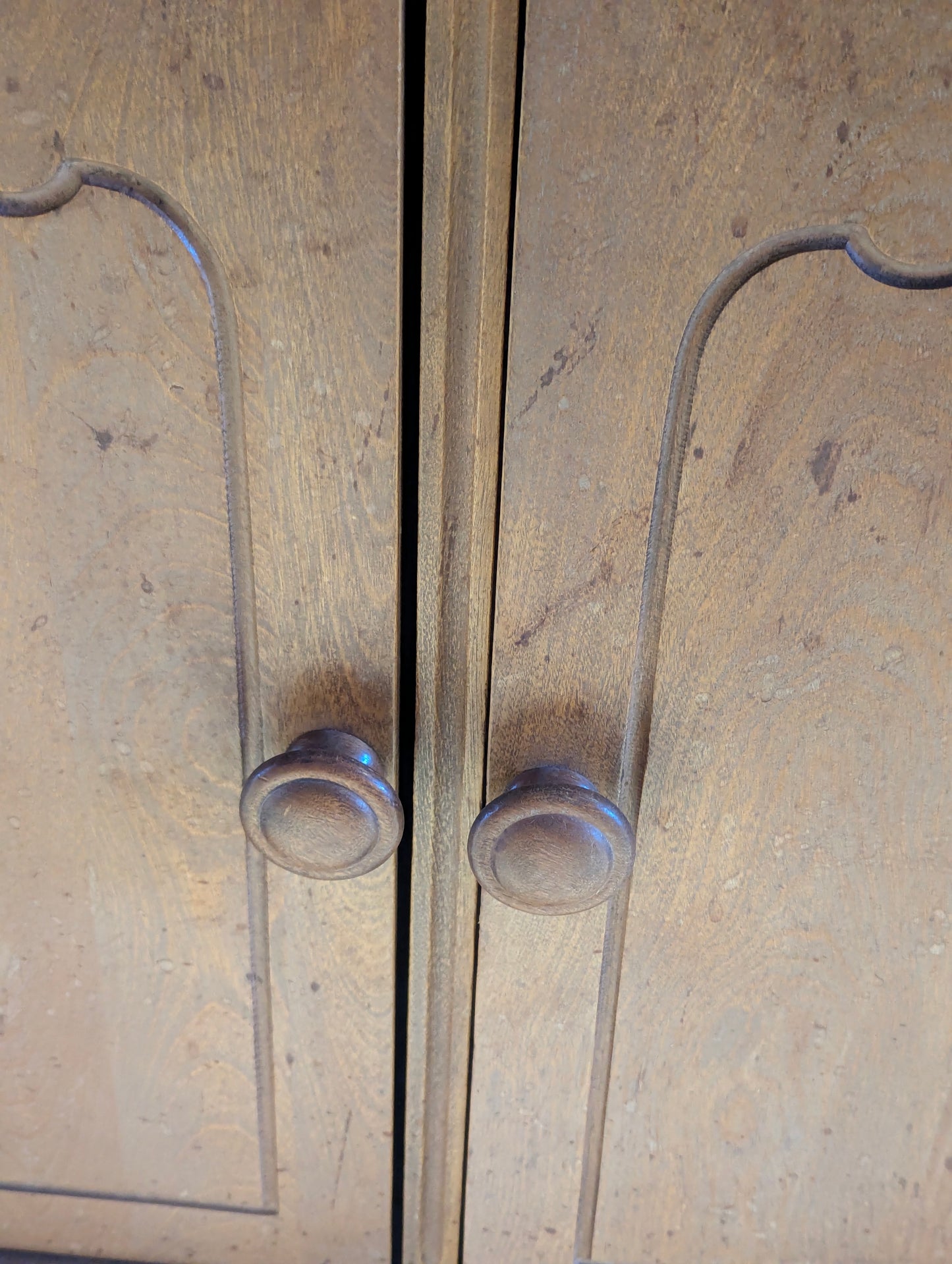 Vintage Maple Open Shelf Hutch