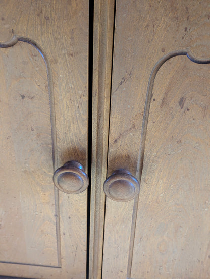 Vintage Maple Open Shelf Hutch
