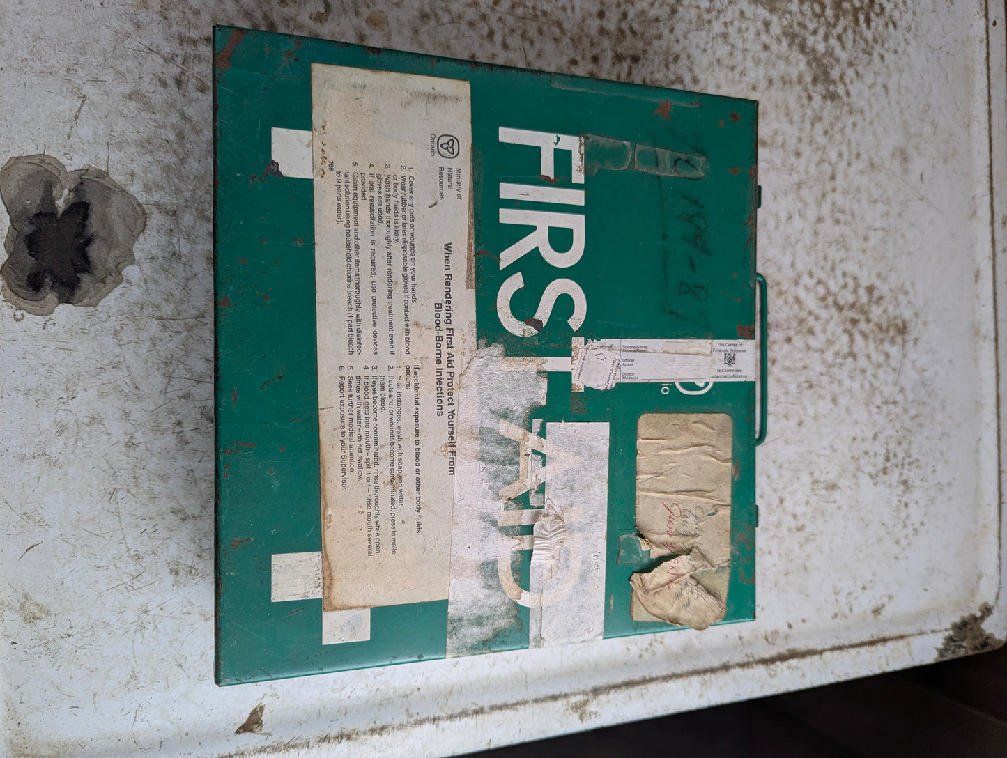 Green Metal First Aid Box
