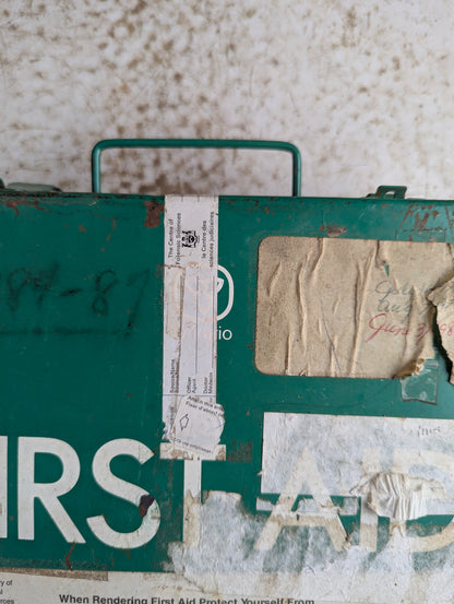 Green Metal First Aid Box