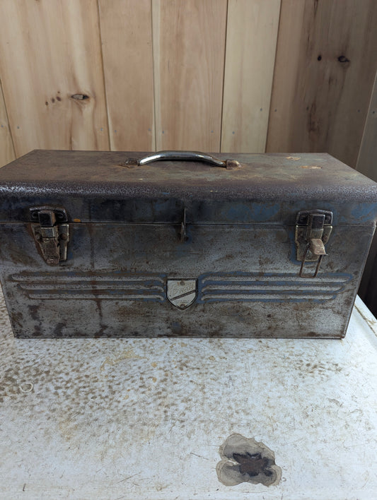 Vintage Beach Metal Tool Box