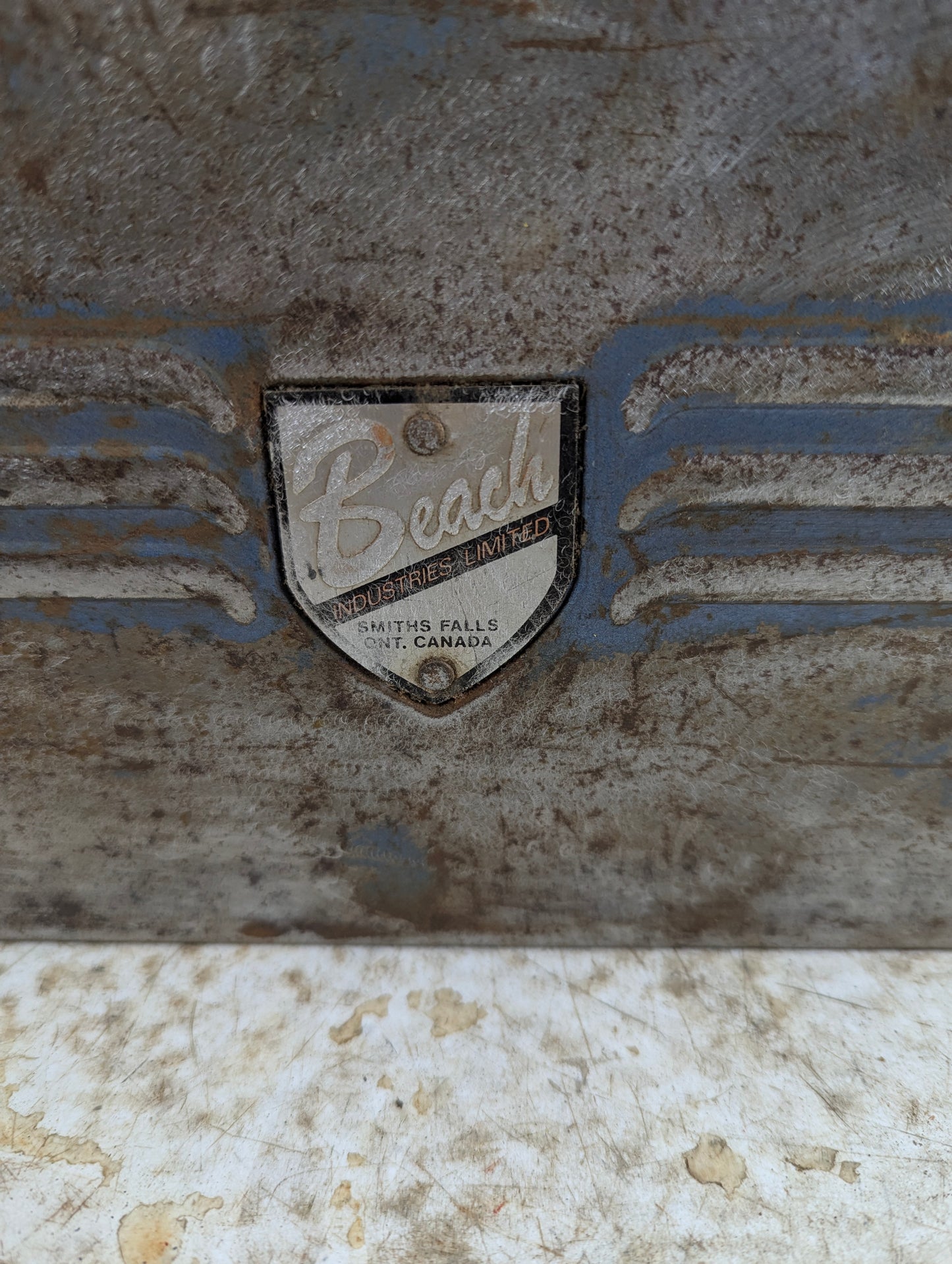 Vintage Beach Metal Tool Box