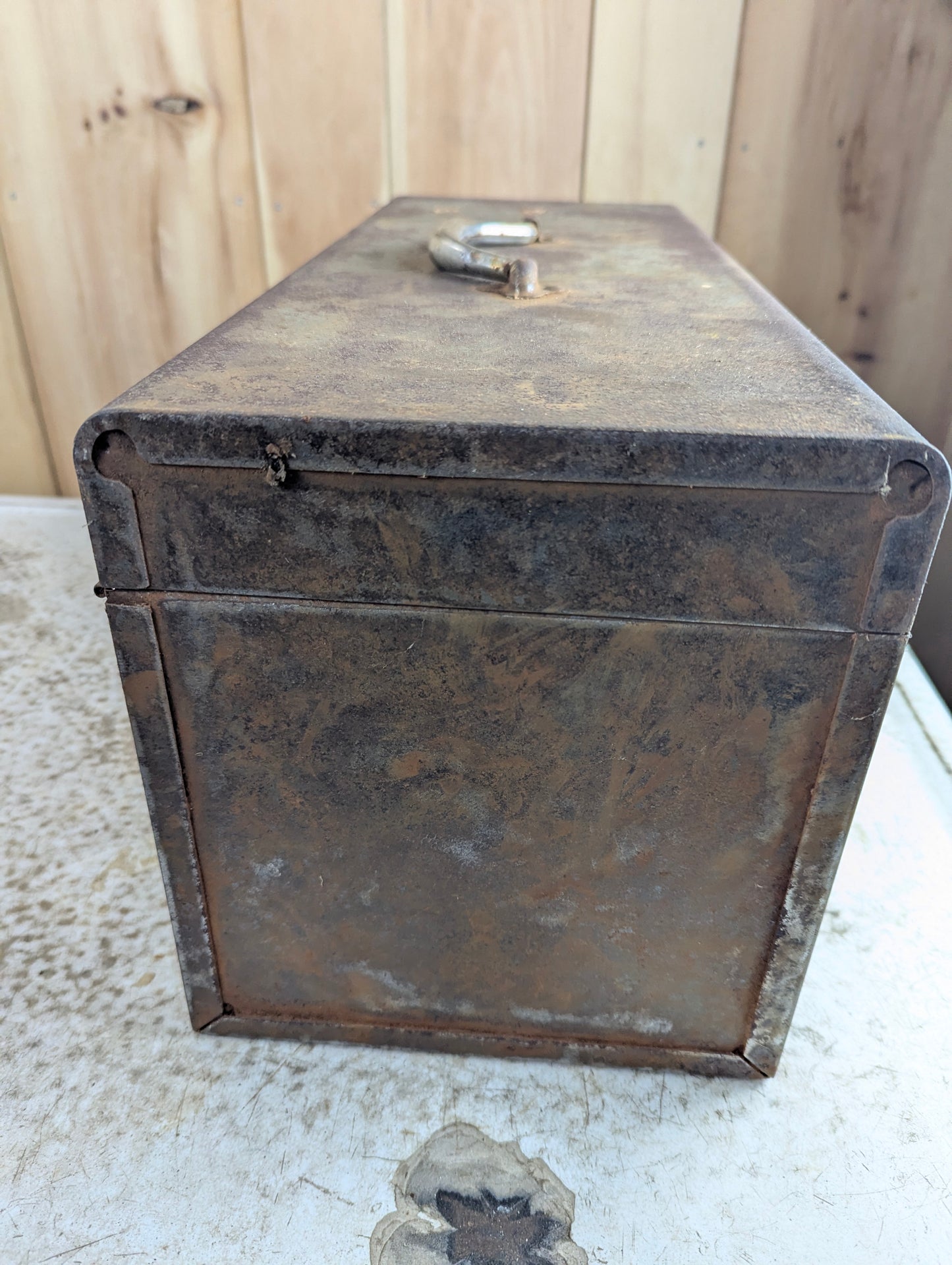Vintage Beach Metal Tool Box