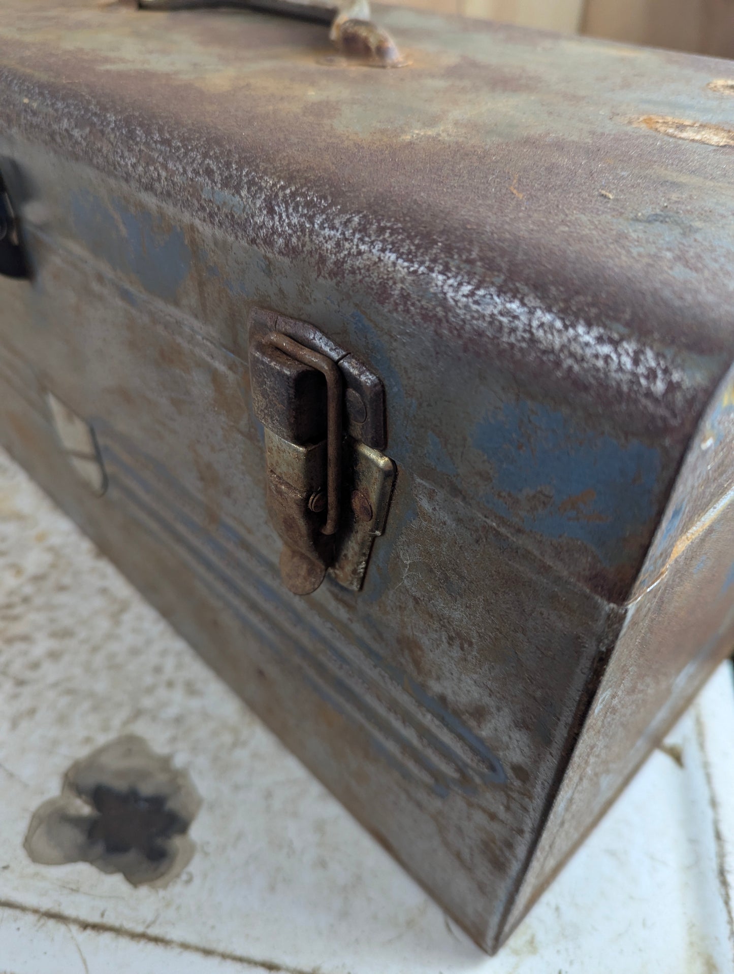 Vintage Beach Metal Tool Box