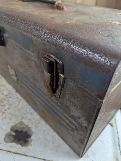 Vintage Beach Metal Tool Box