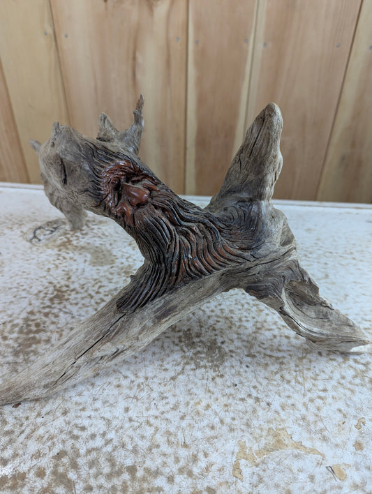 Handcrafted Driftwood Wood Spirit Face Carving Woodcarving Folk Art