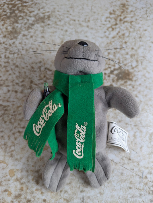 1998 Coca Cola Bean Bag Plush Seal Toy