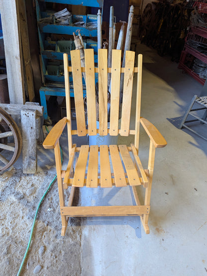 Folding Wood Slat Rocking Chair