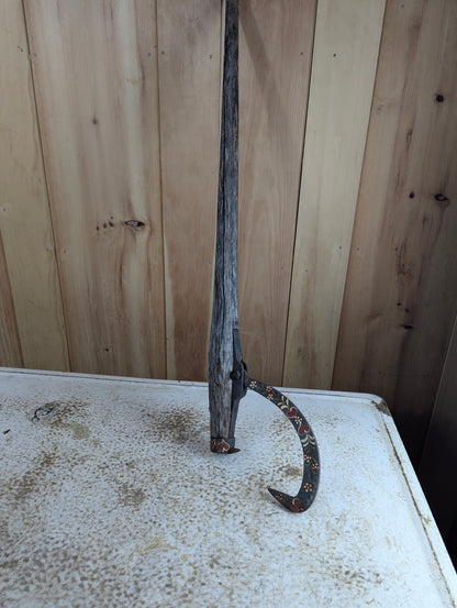 Rustic Painted Antique Cant Log Hook