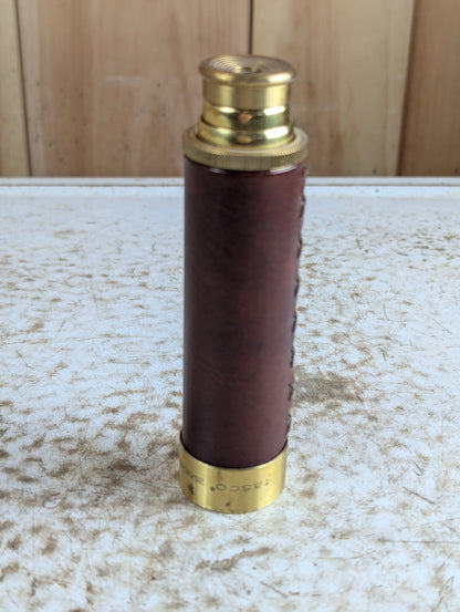 Tasco 25x30mm Brass with Leather Wrap Pocket Telescope