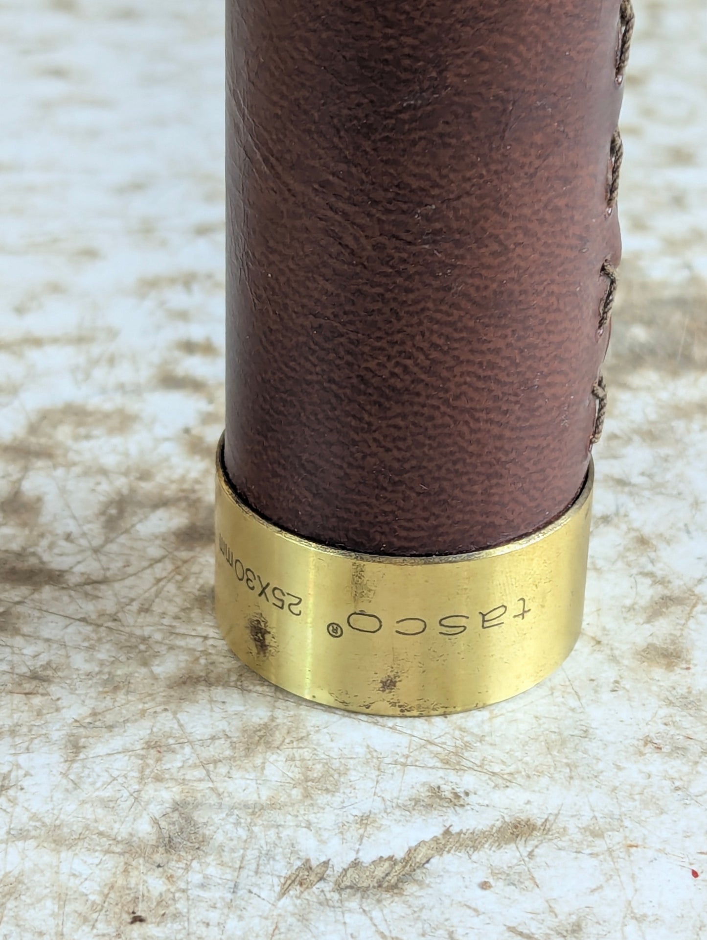 Tasco 25x30mm Brass with Leather Wrap Pocket Telescope