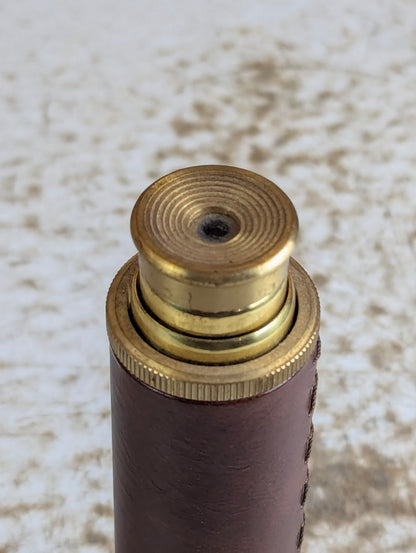 Tasco 25x30mm Brass with Leather Wrap Pocket Telescope