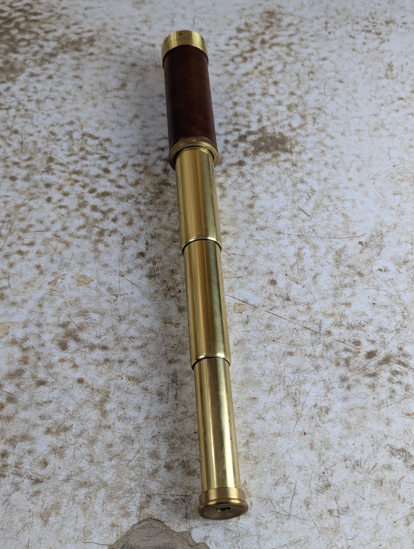 Tasco 25x30mm Brass with Leather Wrap Pocket Telescope