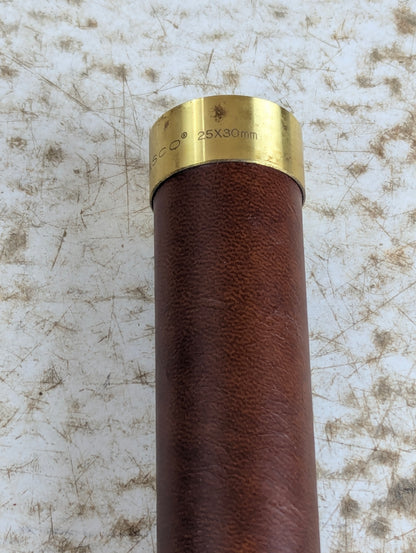 Tasco 25x30mm Brass with Leather Wrap Pocket Telescope
