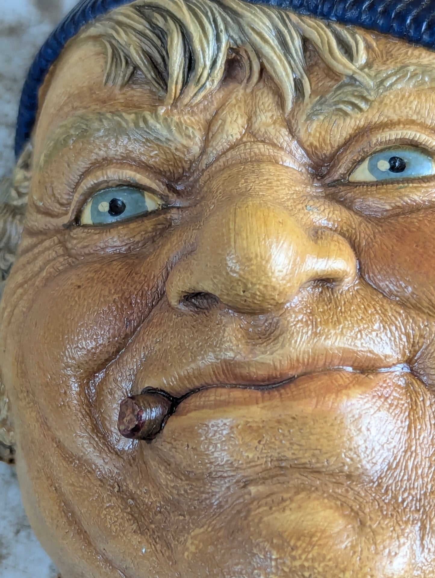 Bosson Smuggler Chalkware Head Made in England Wall Decor