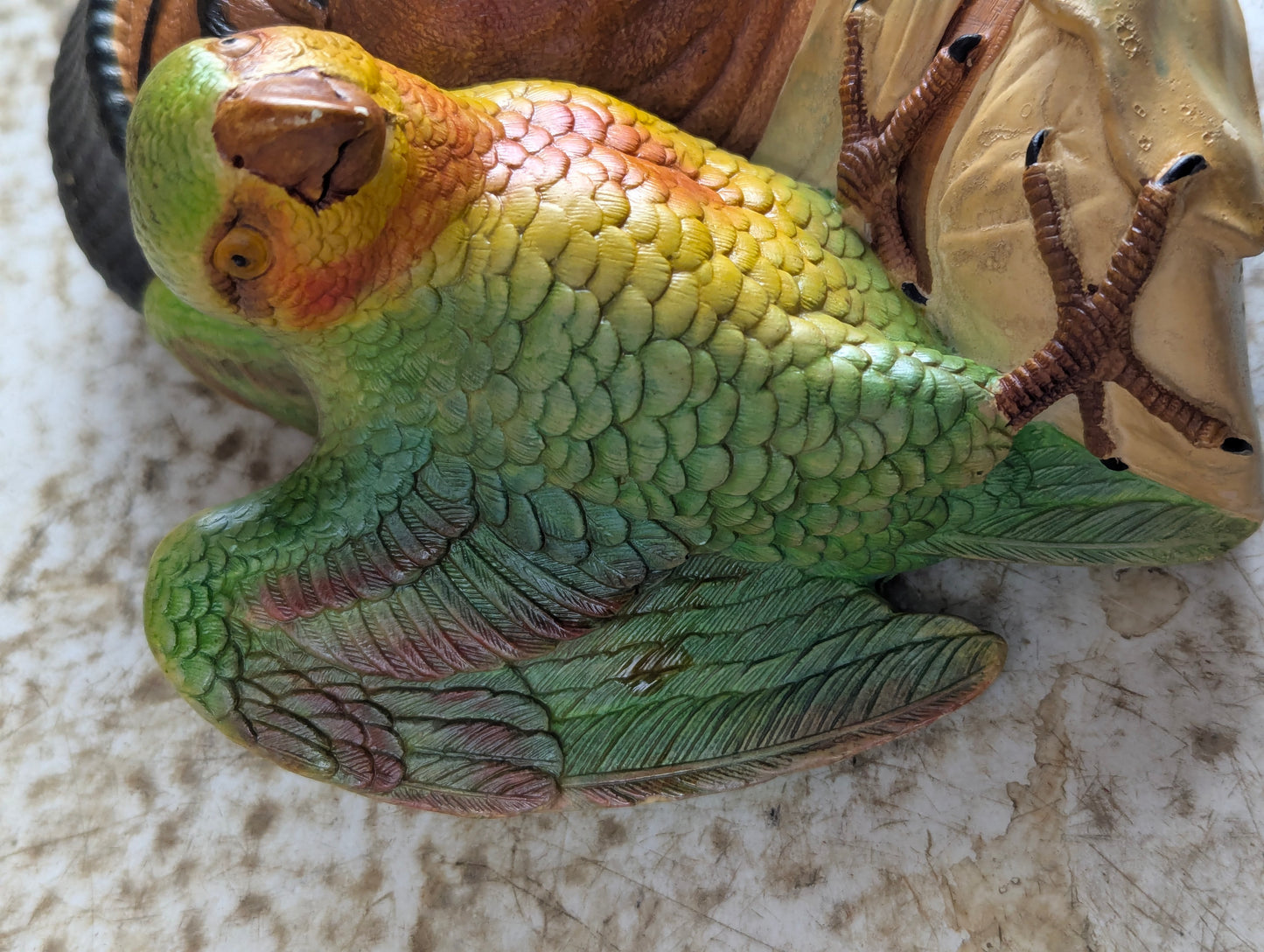 Bosson Pirate with Parrot Barbary Buccaneer Chalkware Head Made in England Wall Decor