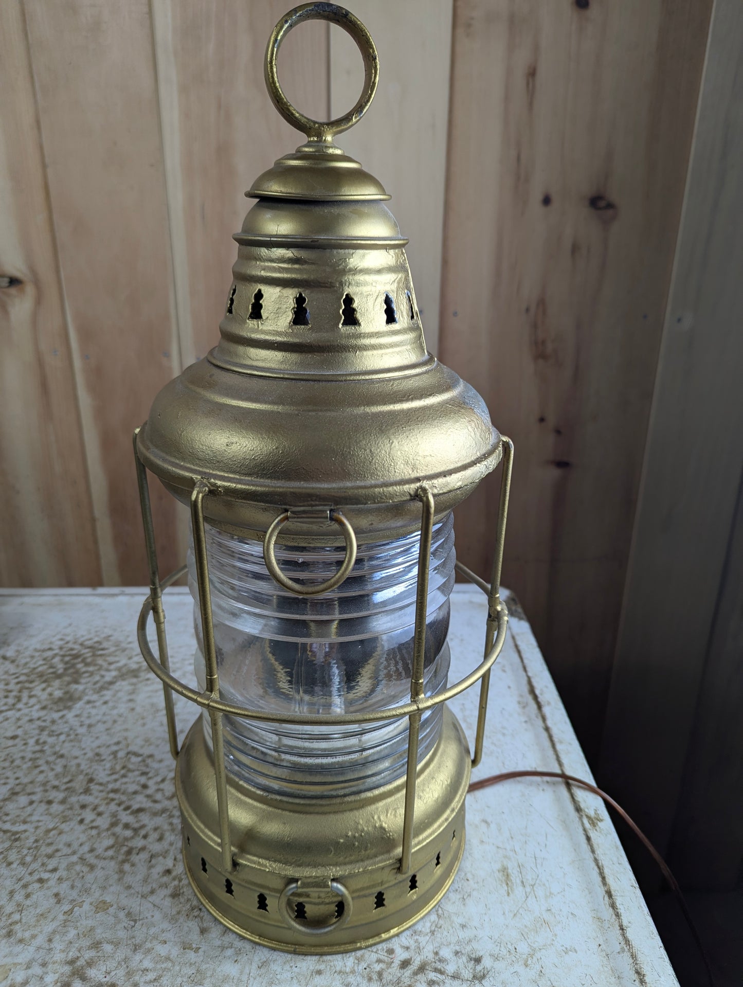Vintage Electrified Perko Perkins Marine Lantern Anchor Light