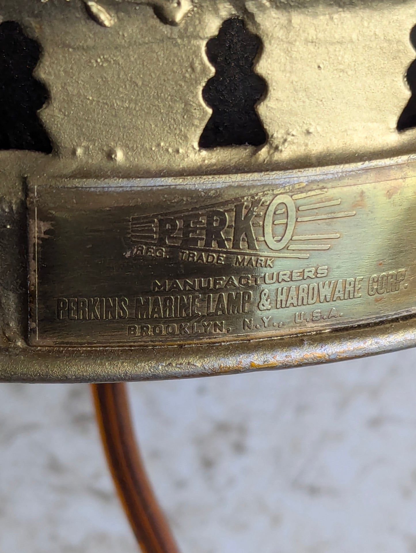 Vintage Electrified Perko Perkins Marine Lantern Anchor Light