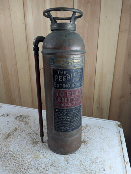 Vintage Peerless Copper Fire Extinguisher