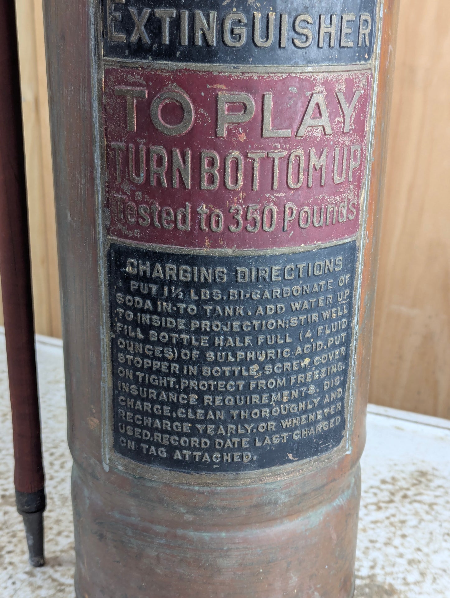 Vintage Peerless Copper Fire Extinguisher