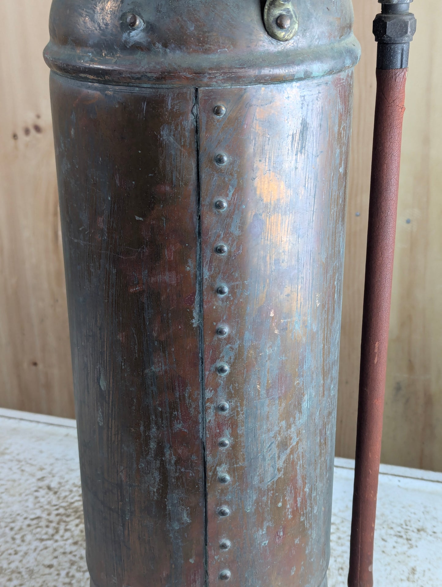 Vintage Peerless Copper Fire Extinguisher