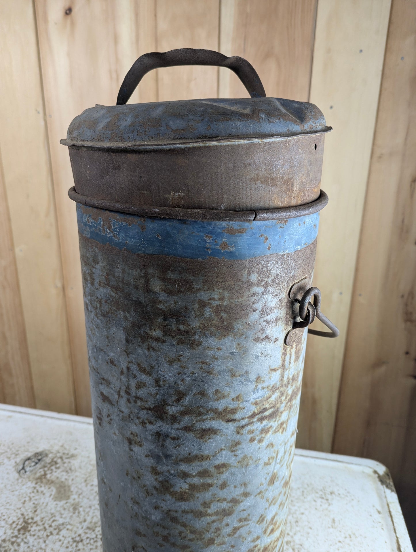 Vintage Galvanised Dairy Cream Can