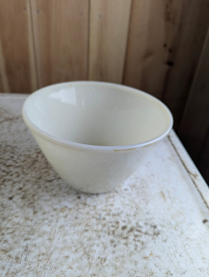 Vintage Fire King 7.5" Splash Proof White Milk Glass Mixing Bowl