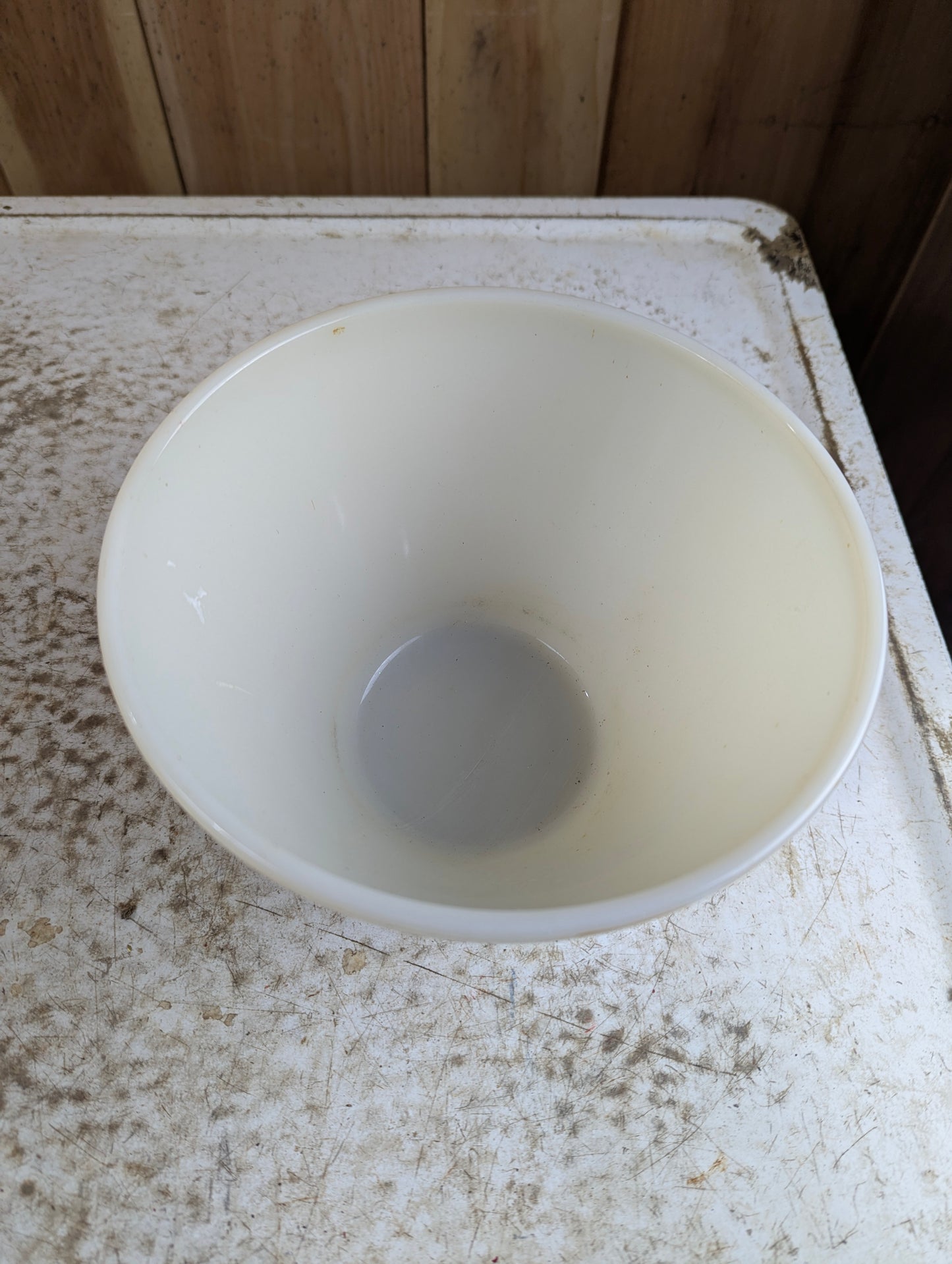 Vintage Fire King 7.5" Splash Proof White Milk Glass Mixing Bowl