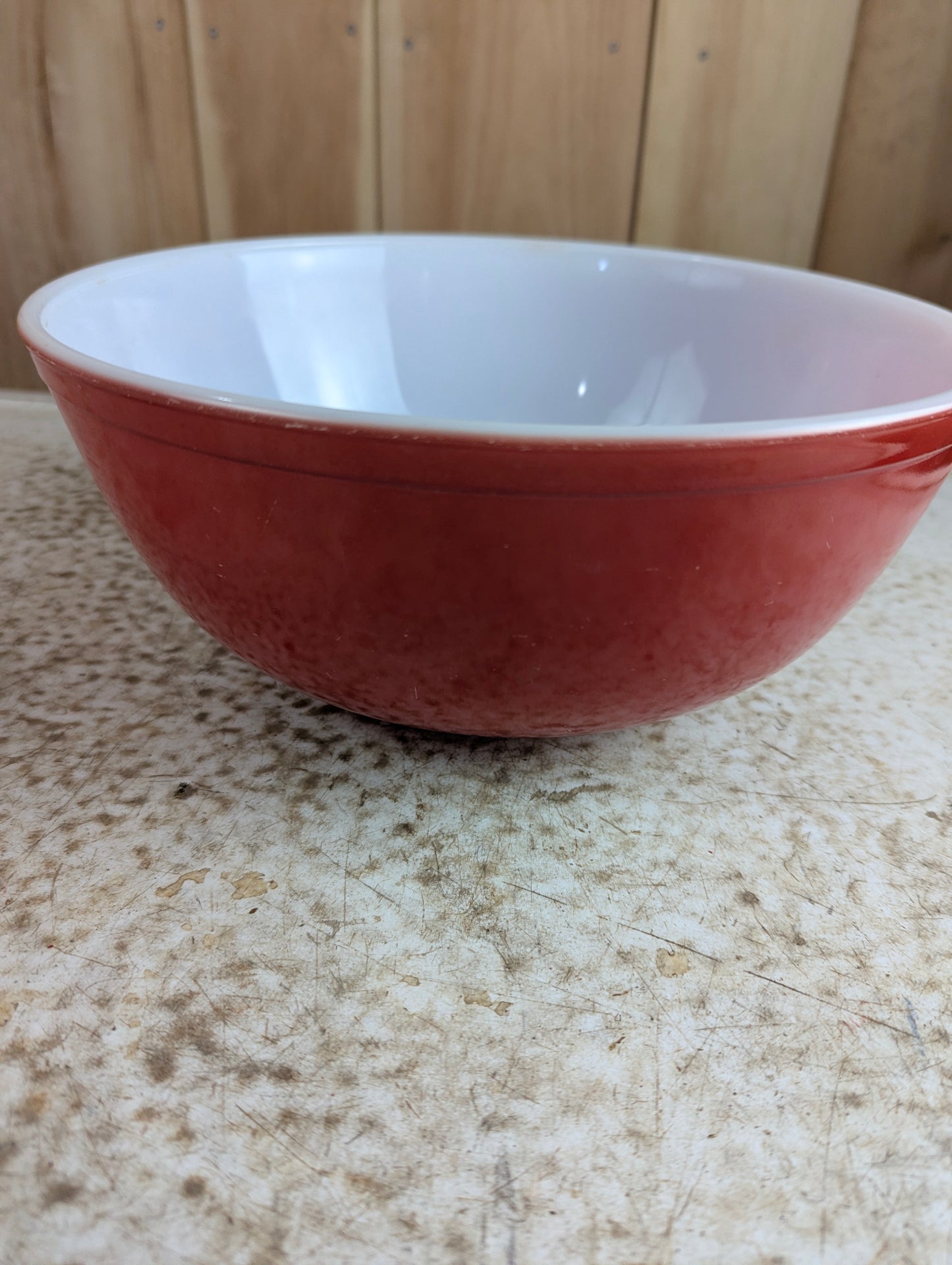 Vintage Pyrex Primary Red #404 4 Quart Mixing Bowl