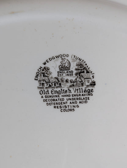 Vintage Enoch Wedgewood Tunstall Old English Village 16" x 13" Serving Plate Platter