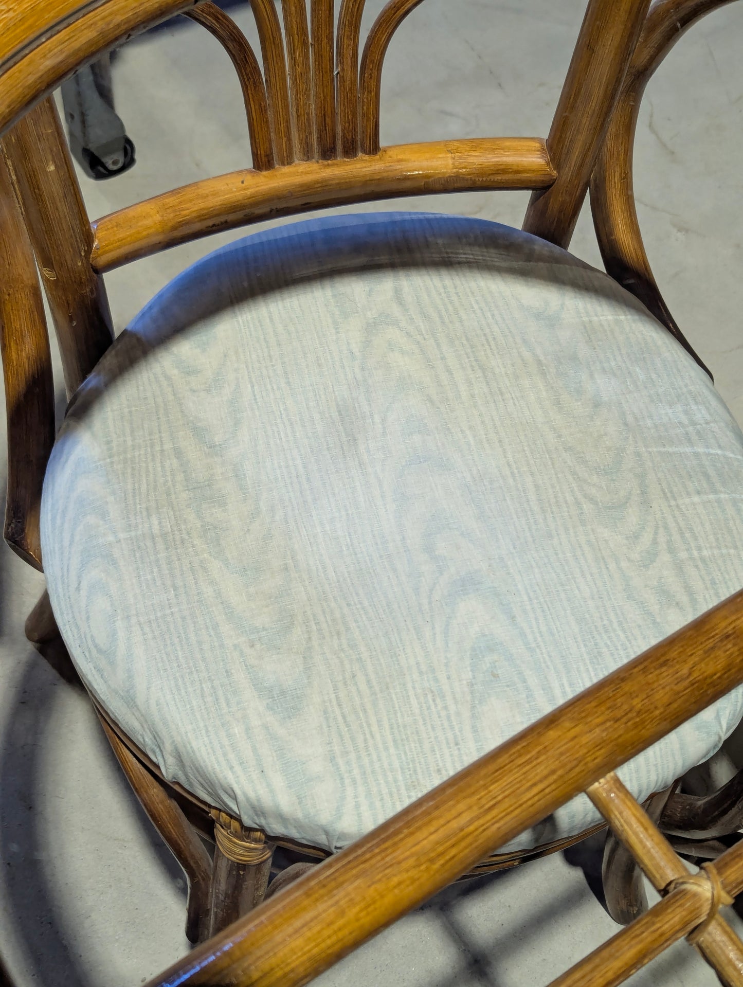 3 Piece Rattan Honeymoon Table and 2 Chair Set