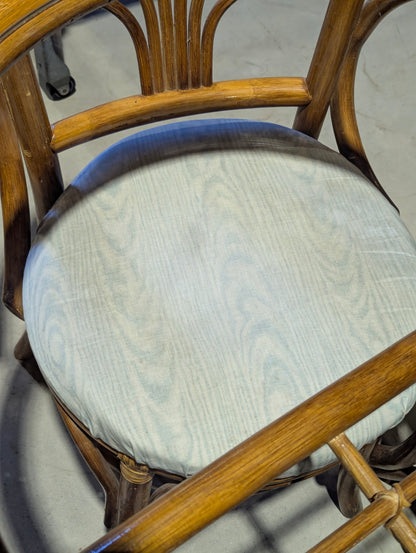 3 Piece Rattan Honeymoon Table and 2 Chair Set