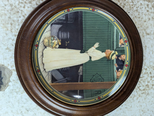 'A Mother's Welcome' Norman Rockwell Framed Knowles Collector Plate